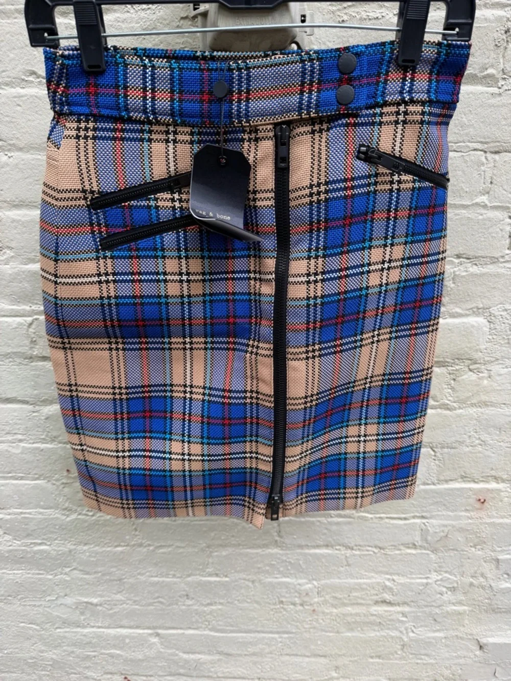 NWT Rag & Bone plaid rocker skirt super cute!